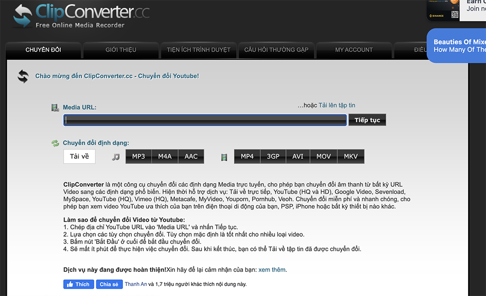 ClipConverter.cc - Tải video nhanh chóng
