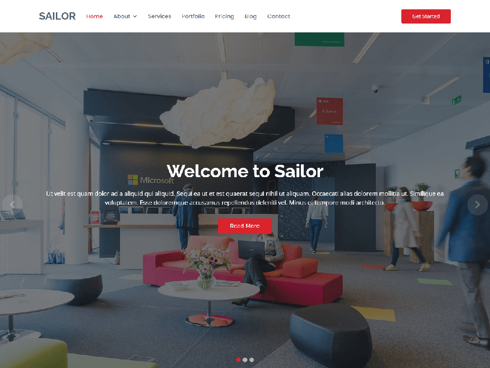Mẫu website Sailor