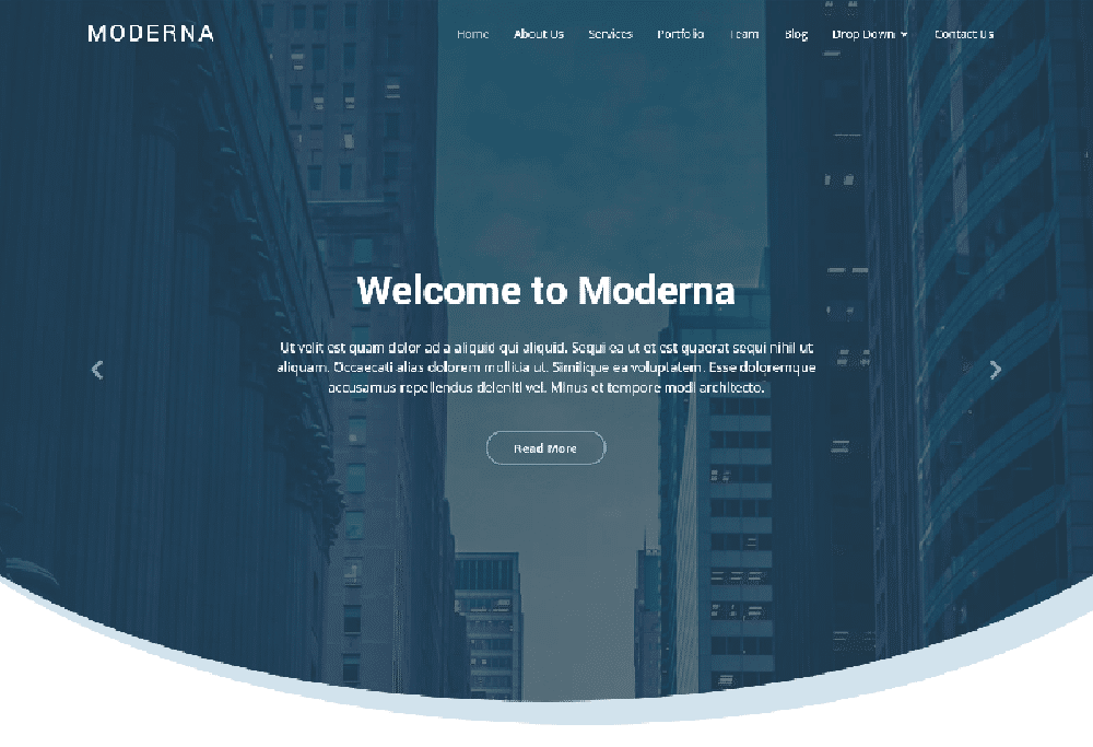 Mẫu website miễn phí Moderna