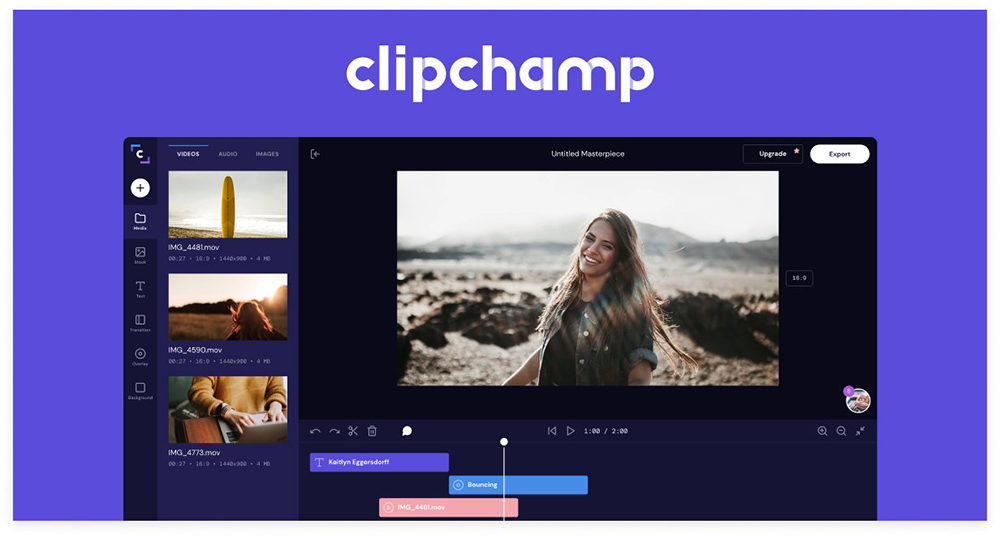 Phần mềm chỉnh sửa video online Clipchamp