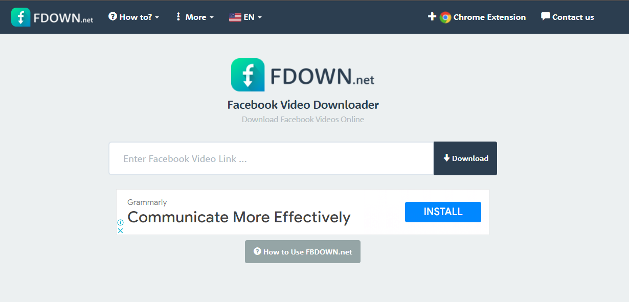 Tải video trên Facebook với FDown.net