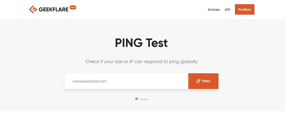 Kiểm tra ip truy cập vào website với Ping Test
