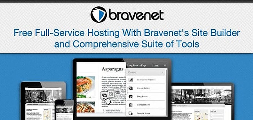 Website hosting miễn phí của Bravenet